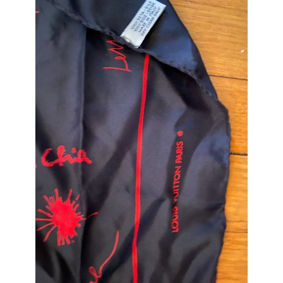 Italy Louis Vuitton 100% Silk Scarf Authentic & Beautiful 17.5" x 17" - Picture 4 of 4